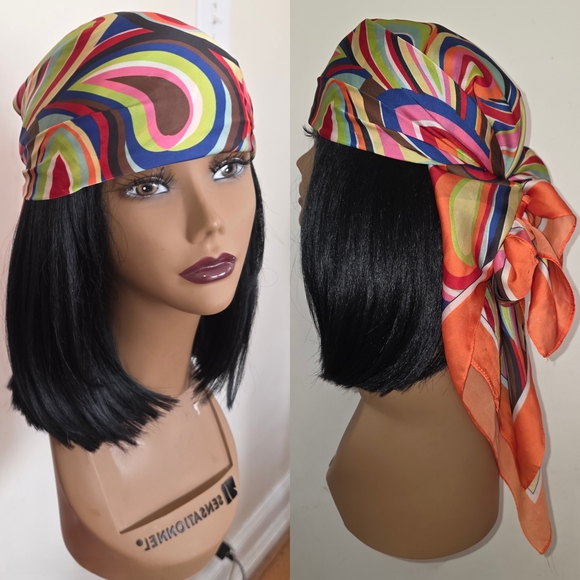 ☆Colorful Patterned Headscarf☆ - Picture 2 of 2